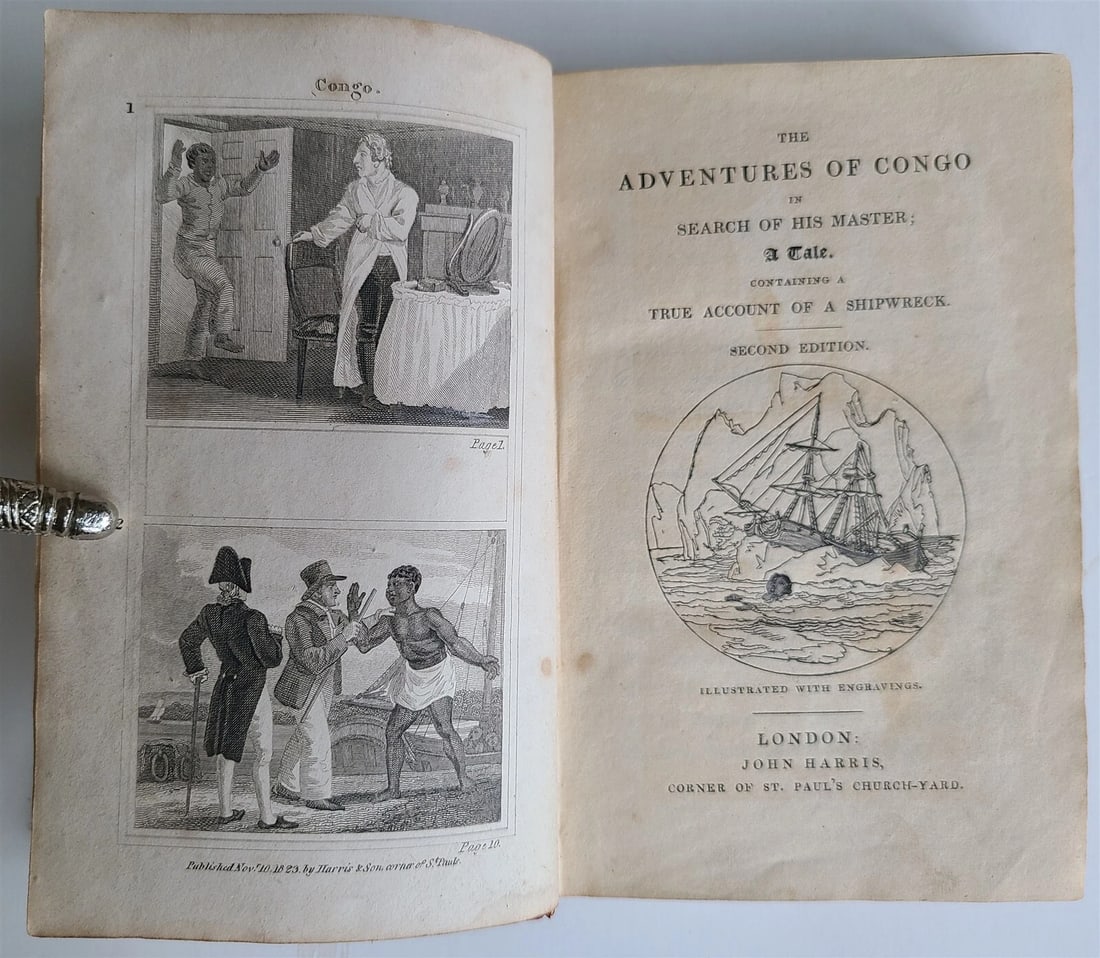 1825 ADVENTURES of CONGO ACCOUNT of SHIPWRECK antique illustrated RARE: Title: 1825 ADVENTURES of CONGO ACCOUNT of SHIPWRECK antique illustrated RARE Description: THE ADVENTURES of CONGO in search of his master; a tale, containing a true account of a shipwreck Second edit