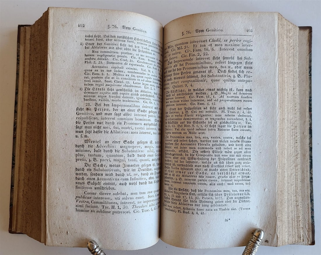 1834 DETAILED LATIN GRAMMAR in GERMAN antique Ausfuhrliche Lateinische Grammatik - 3