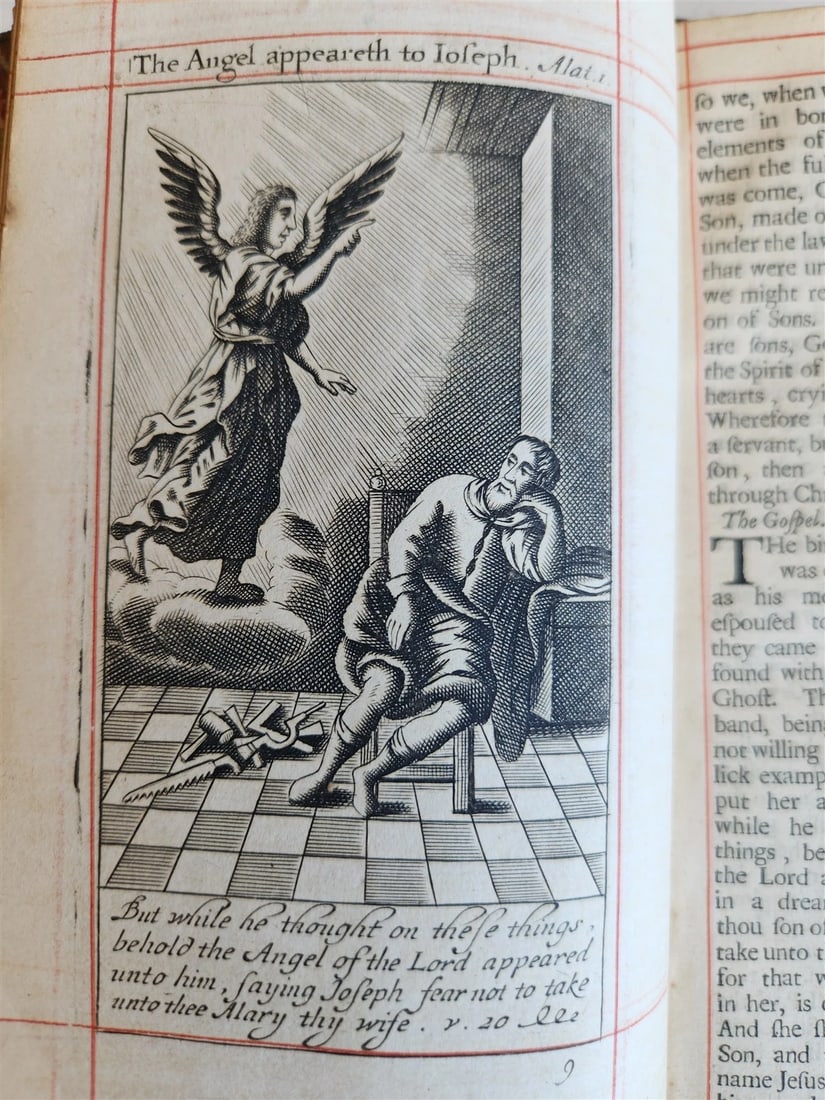 1701 BOOK OF COMMON PRAYER in ENGLISH w/ PSALMS of DAVID ANTIQUE illustrated - 9