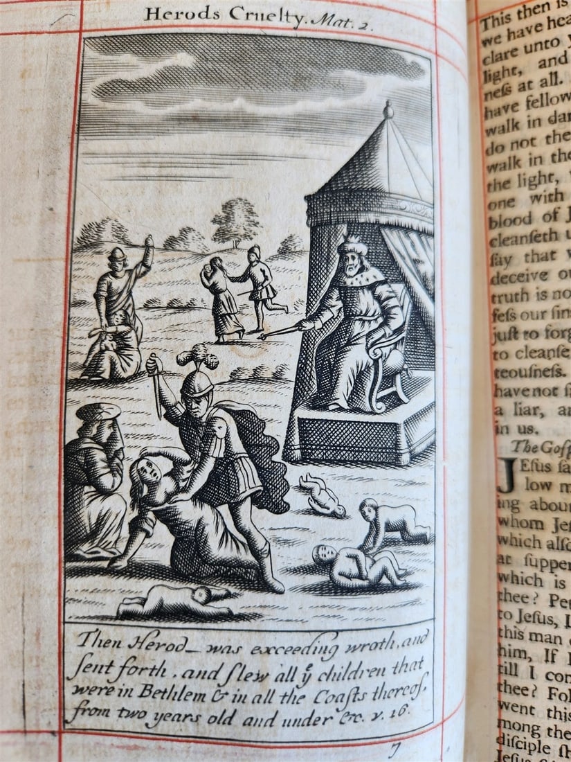 1701 BOOK OF COMMON PRAYER in ENGLISH w/ PSALMS of DAVID ANTIQUE illustrated - 10