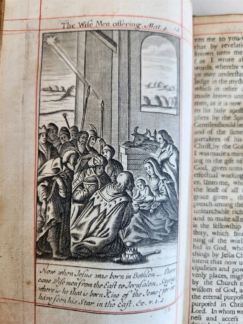 1701 BOOK OF COMMON PRAYER in ENGLISH w/ PSALMS of DAVID ANTIQUE illustrated - 7