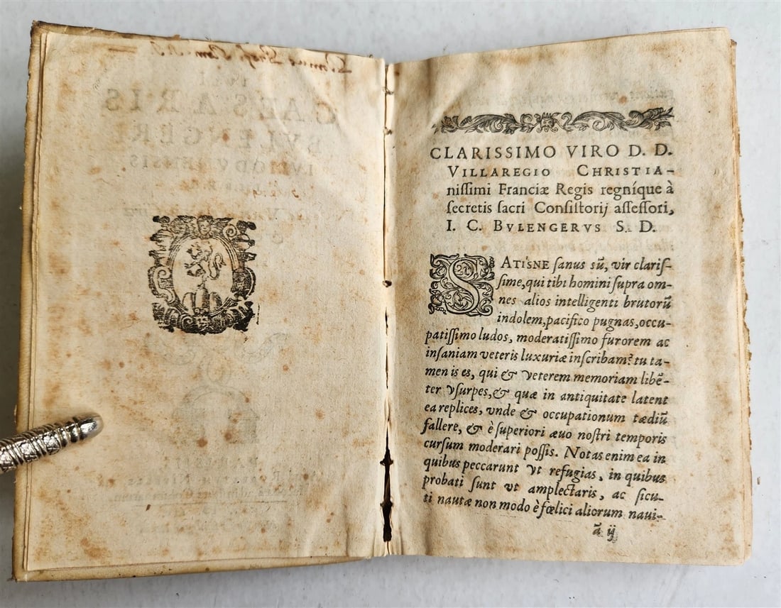 1598 TREATISE on HUNTING in CIRCUS & AMPHITHEATERS in ANTIQUITY antique VELLUM - 7