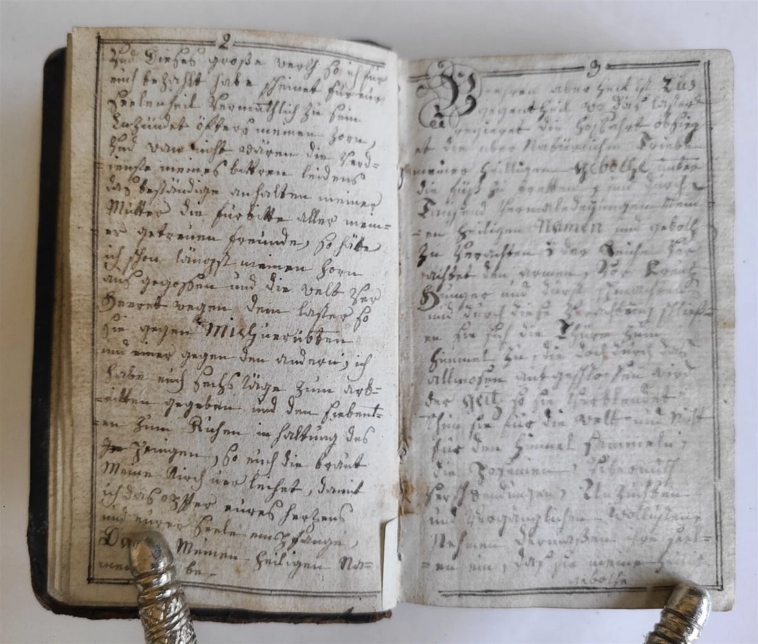 1861 GERMAN MANUSCRIPT PRAYER BOOK antique 195 pages - 2