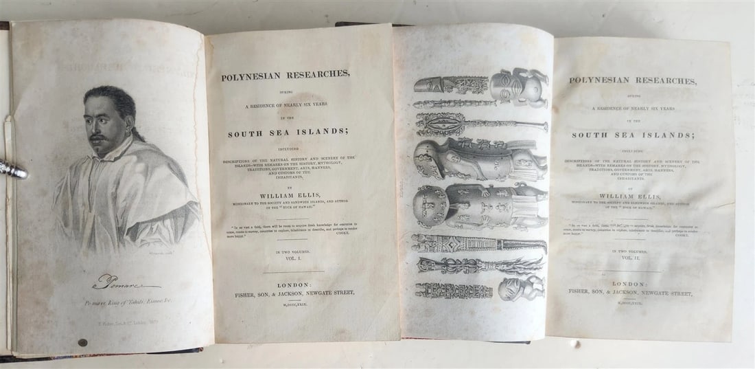1829 POLYNESIA ILLUSTRATED 2 VOLS antique History Mythology Traditions Manners: Title: 1829 POLYNESIA ILLUSTRATED 2 VOLS antique History Mythology Traditions Manners Description: Polynesian Researches, During a Residence of Nearly Six Years in the South Sea Islands; Including Des