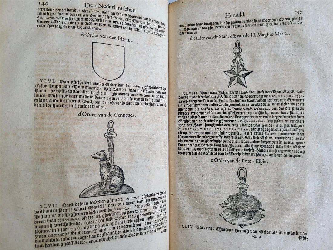 1645 NETHERLANDS HISTORY ILLUSTRATED w/ 116 WOODCUTS antique - 3