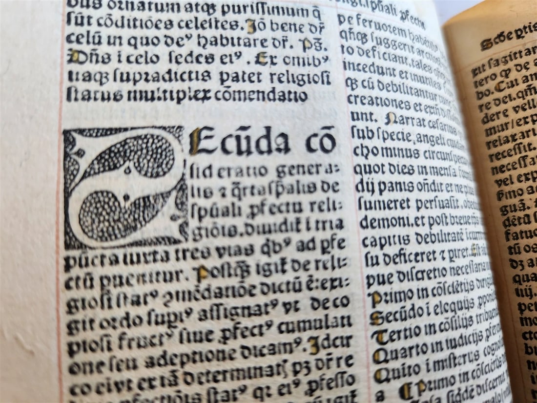 1508 POST-INCUNABULA antique 16th C Homilies of Franciscan friar Nicolas Denisse - 6