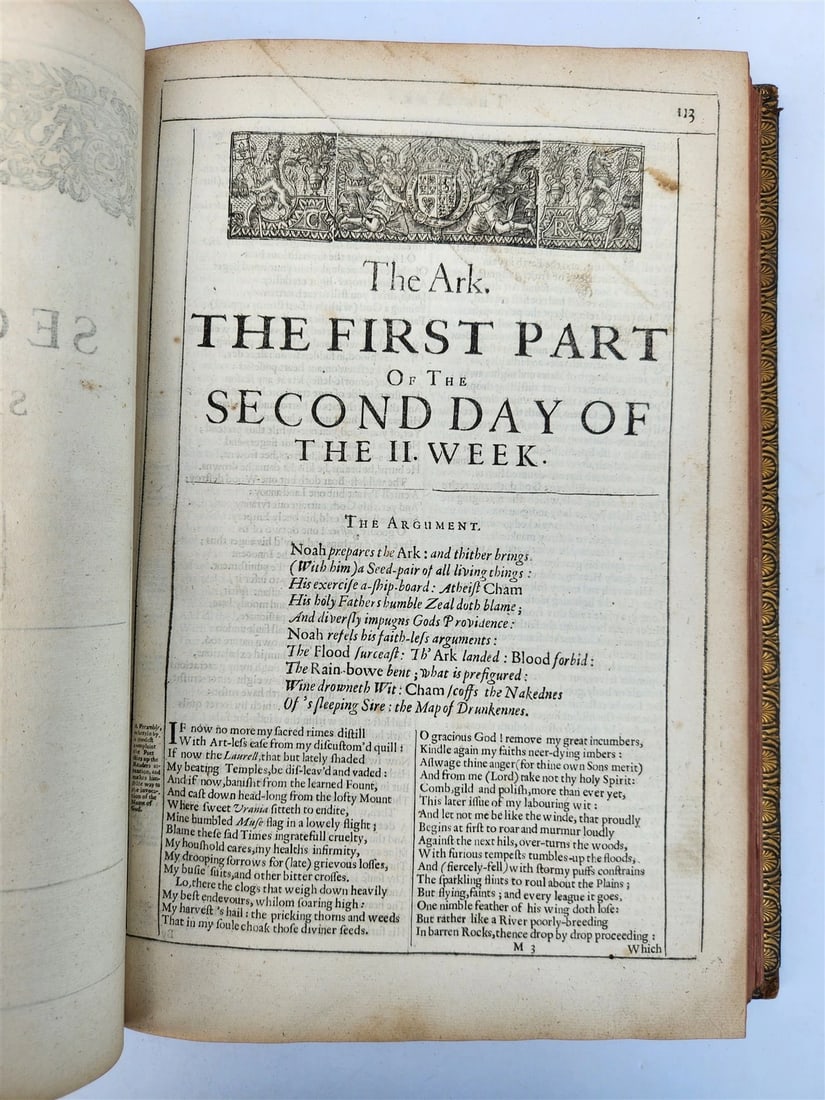 1633 DU BARTAS HIS DIVINE WEEKS & WORKES antique FOLIO in ENGLISH - 3