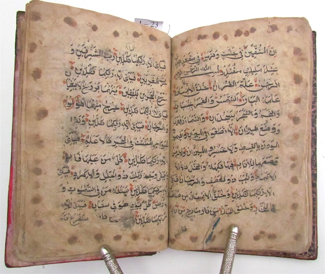 KORAN early 19th CENTURY ARABIC MANUSCRIPT antique ISLAMIC QURAN HAFTIAK - 2