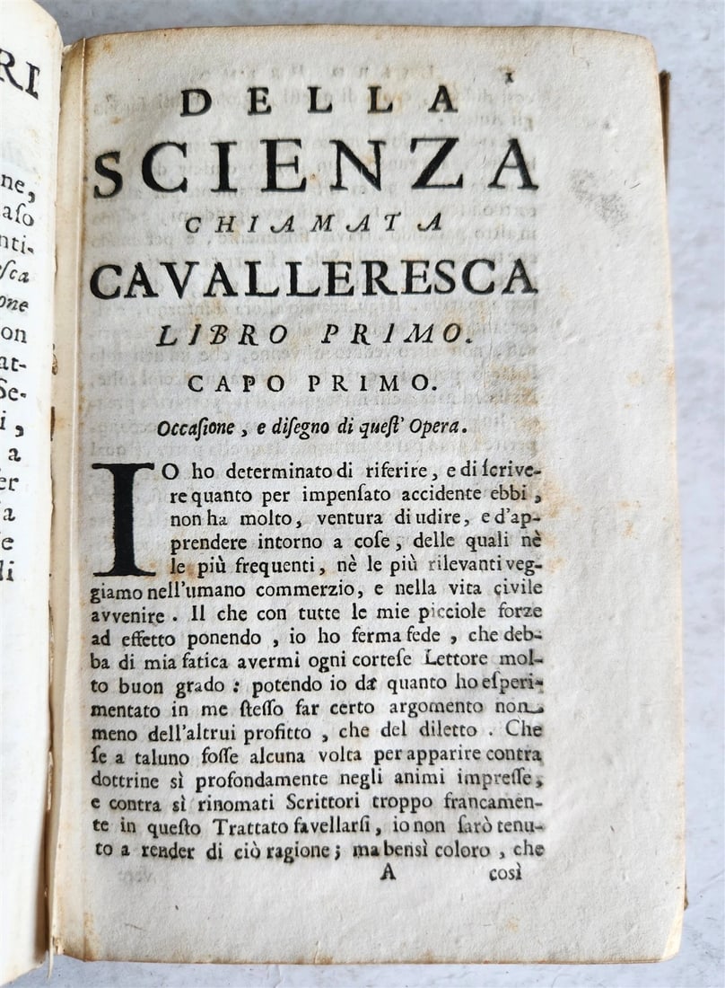 1716 CHIVALRIC SCIENCE in ITALIAN antique VELLUM scienza chiamata cavalleresca - 3