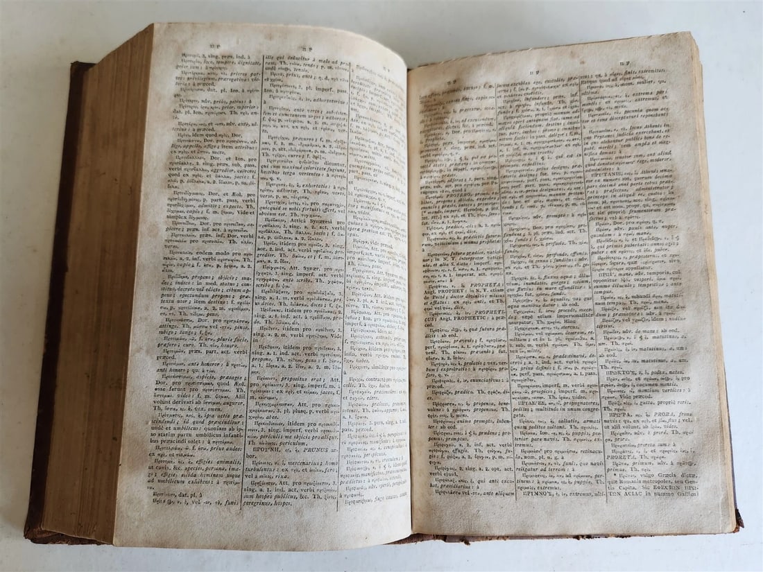 1808 GREEK LATIN DICTIONARY antique LEXICON MANUALE by by CORNELII SCHREVELII - 3