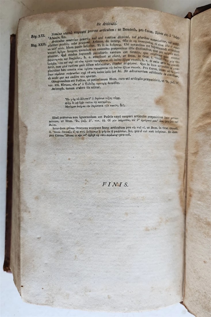 1808 GREEK LATIN DICTIONARY antique LEXICON MANUALE by by CORNELII SCHREVELII - 5