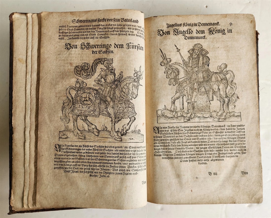 1584 GERMAN & ITALIAN HISTORICAL CHRONICLE ILLUSTRATED antique 16th cent. FOLIO - 11