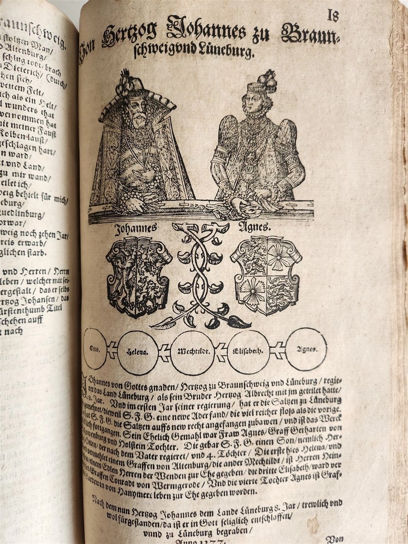 1584 GERMAN & ITALIAN HISTORICAL CHRONICLE ILLUSTRATED antique 16th cent. FOLIO - 17