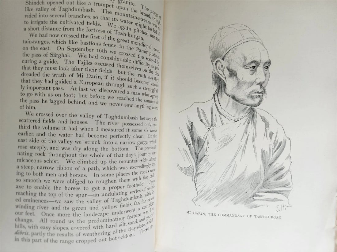 1899 THROUGH ASIA by SVEN HEDIN antique ILLUSTRATED w/ 300 PICTURES 2 volumes - 12