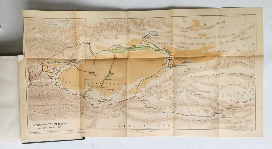 1899 THROUGH ASIA by SVEN HEDIN antique ILLUSTRATED w/ 300 PICTURES 2 volumes - 2