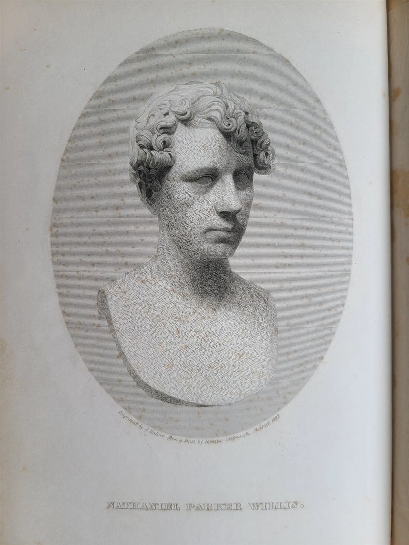 1860 SACRED POEMS by N PARKER WILLIS antique ILLUSTRATED Americana CIVIL WAR ERA - 3