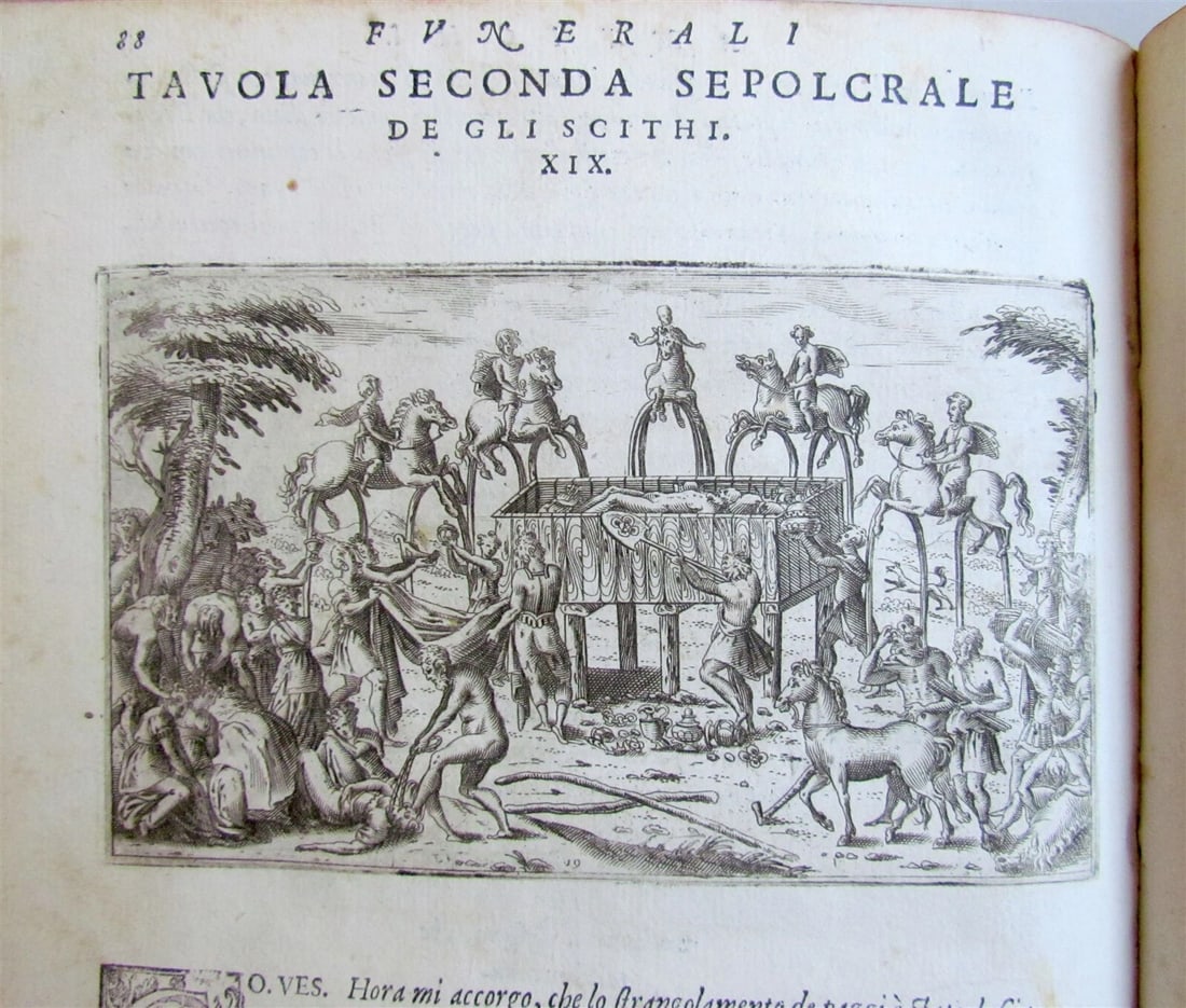 1574 ILLUSTRATED ANCIENT BURIAL RITES antique Funerali antichi VELLUM BINDING - 8