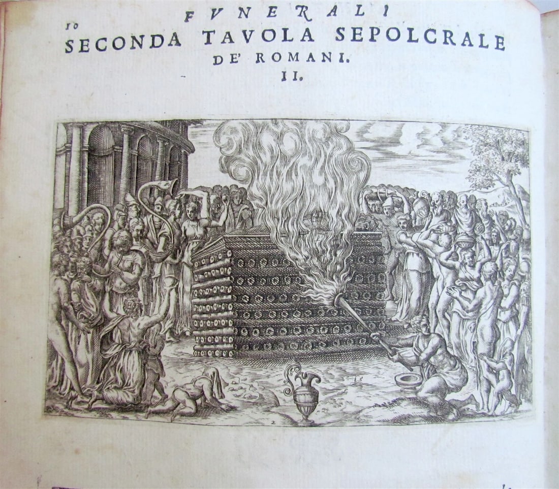 1574 ILLUSTRATED ANCIENT BURIAL RITES antique Funerali antichi VELLUM BINDING - 2