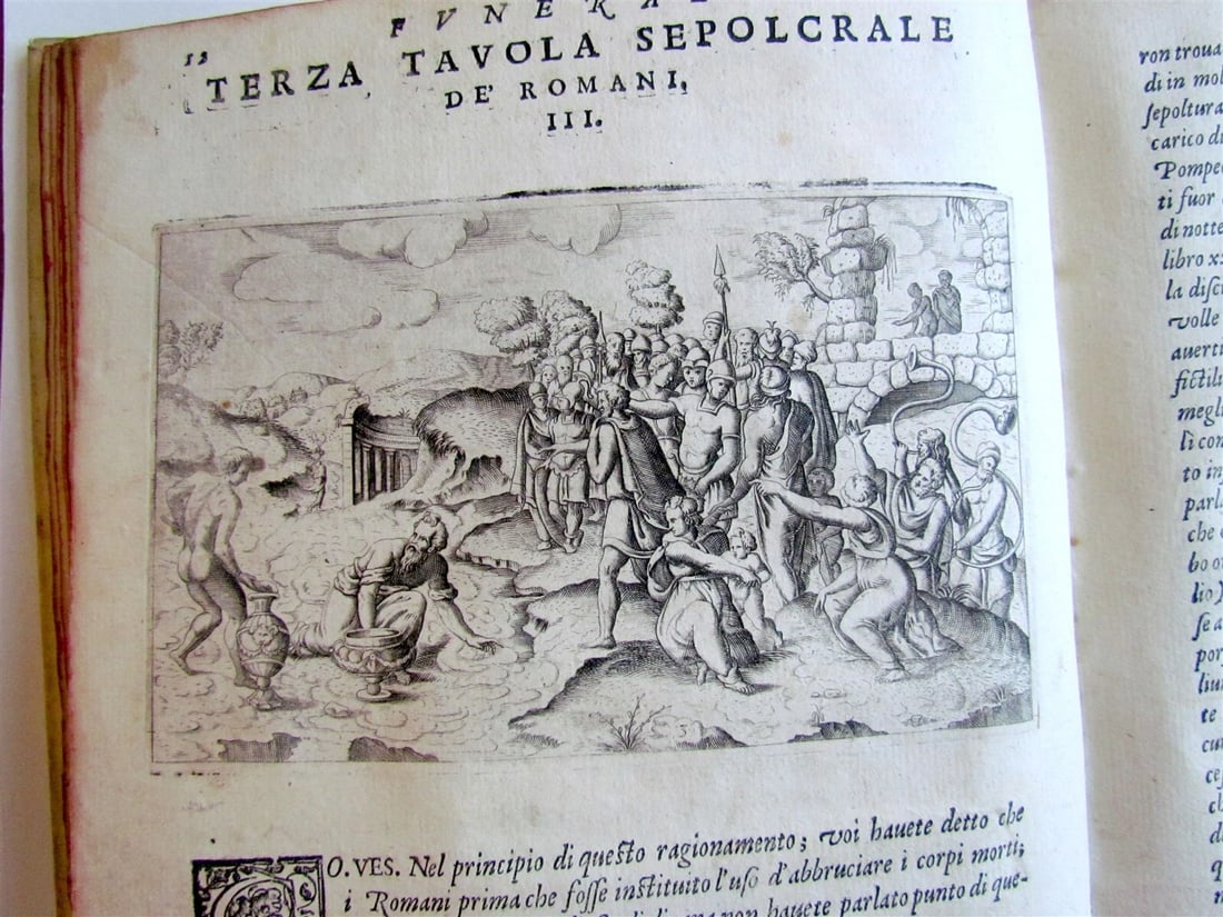 1574 ILLUSTRATED ANCIENT BURIAL RITES antique Funerali antichi VELLUM BINDING - 3