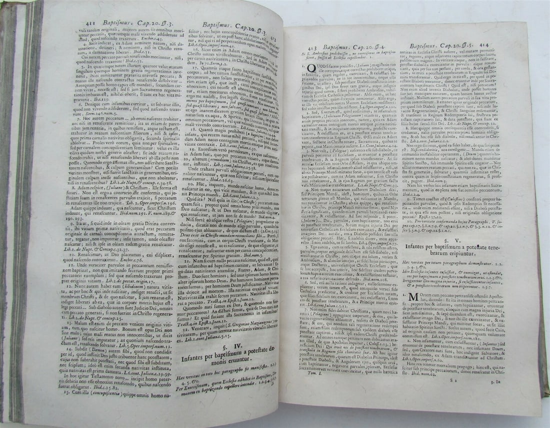 1737 VELLUM BOUND ANTIQUE FOLIO S. AURELII AUGUSTINI by ANGELO CUPETIOLI - 2