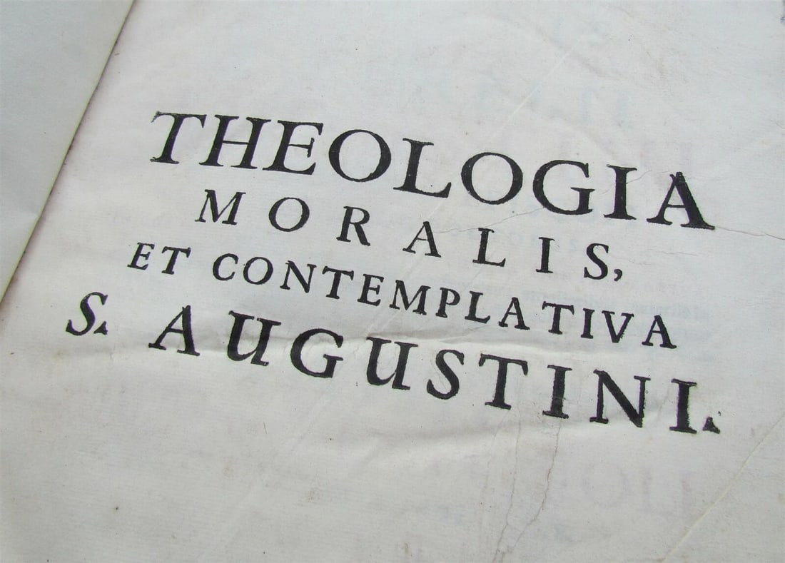1737 VELLUM BOUND ANTIQUE FOLIO S. AURELII AUGUSTINI by ANGELO CUPETIOLI - 3