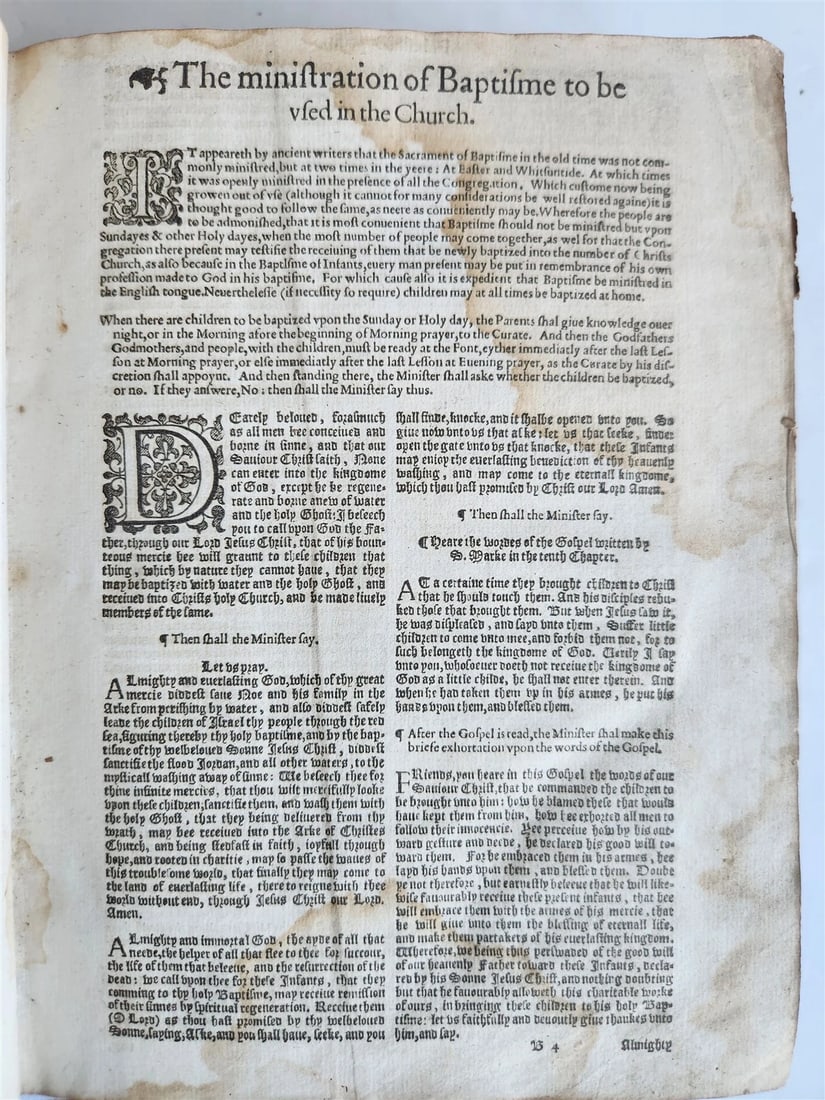 1607 BIBLE in ENGLISH antique OLD & NEW TESTAMENT printed by Robert Barker - 4