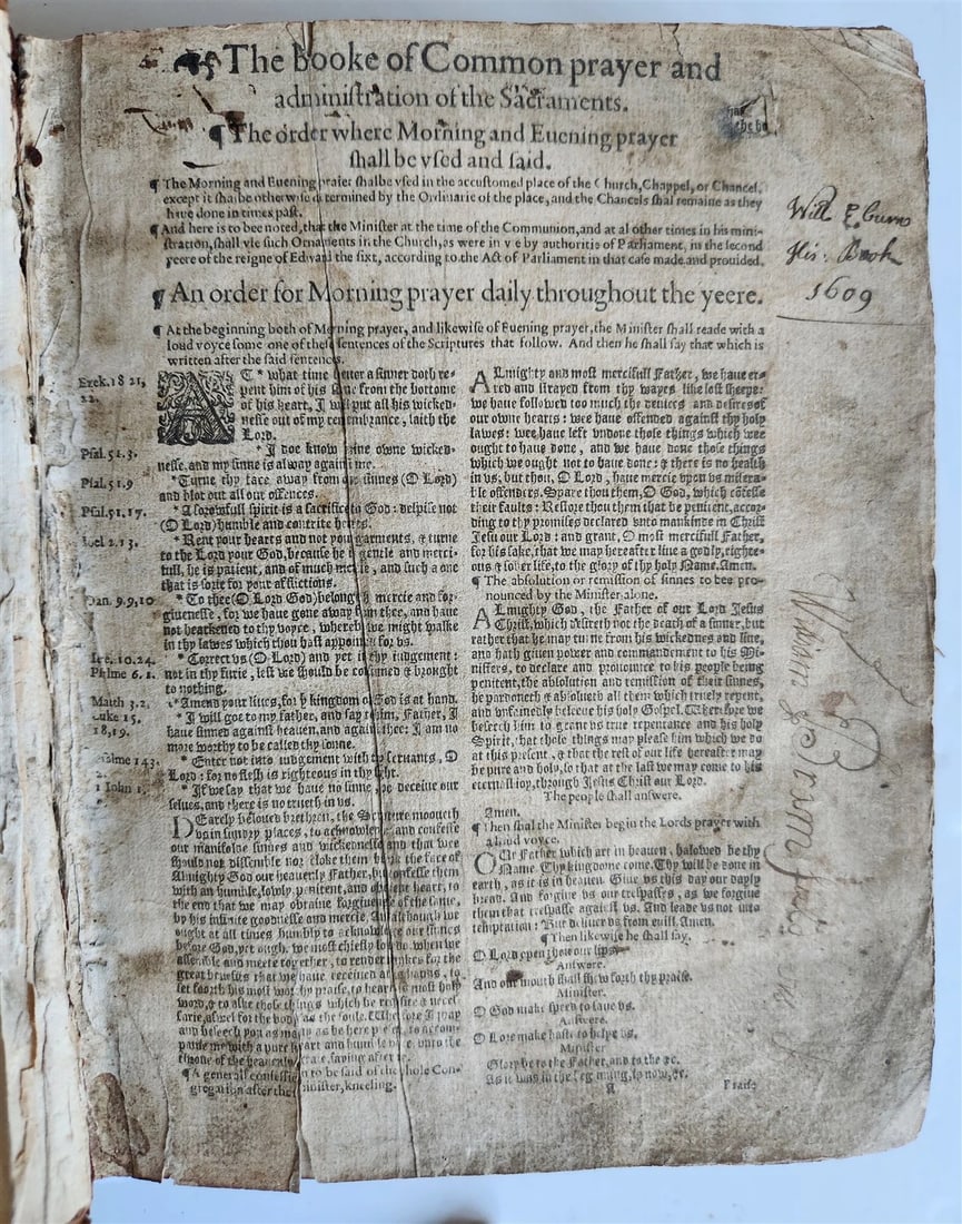 1607 BIBLE in ENGLISH antique OLD & NEW TESTAMENT printed by Robert Barker - 6