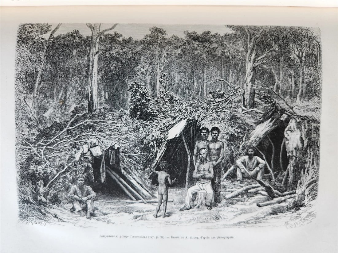 1880 HISTORY of VOYAGES ILLUSTRATED antique SYRIA AUSTRALIA LAOS VIETNAM PANAMA - 16