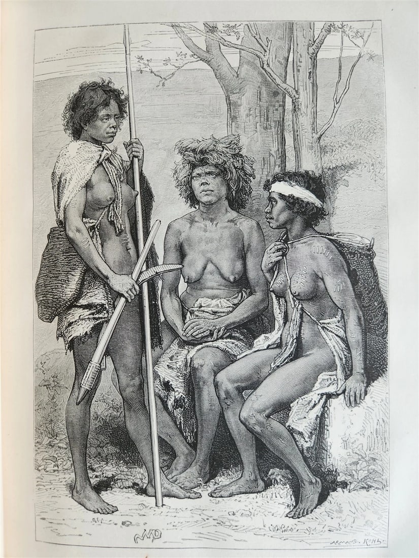 1880 HISTORY of VOYAGES ILLUSTRATED antique SYRIA AUSTRALIA LAOS VIETNAM PANAMA - 18