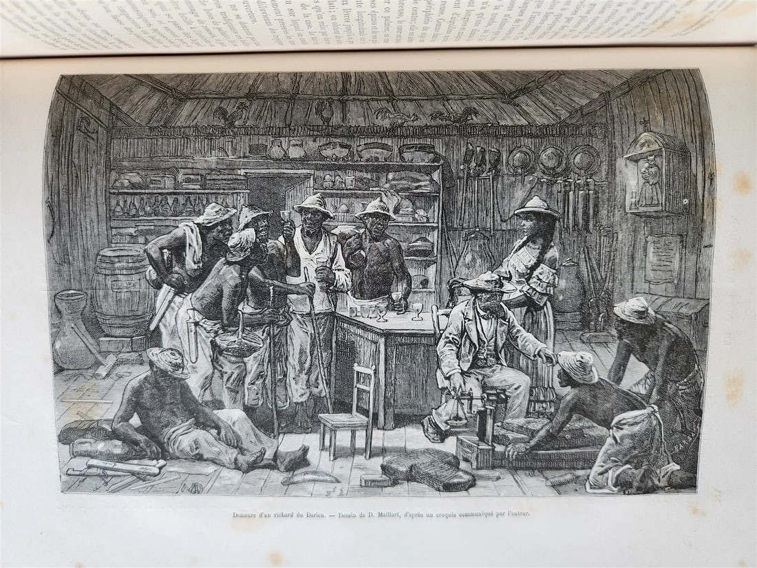 1880 HISTORY of VOYAGES ILLUSTRATED antique SYRIA AUSTRALIA LAOS VIETNAM PANAMA - 3