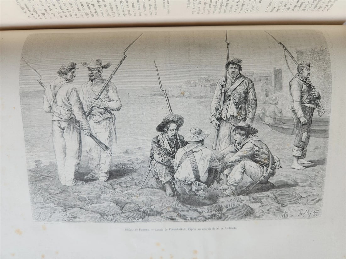 1880 HISTORY of VOYAGES ILLUSTRATED antique SYRIA AUSTRALIA LAOS VIETNAM PANAMA - 4