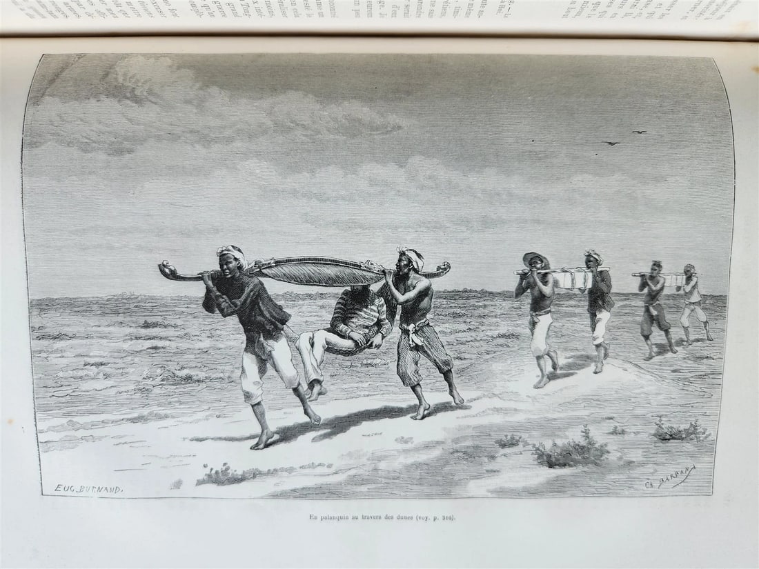 1880 HISTORY of VOYAGES ILLUSTRATED antique SYRIA AUSTRALIA LAOS VIETNAM PANAMA - 5