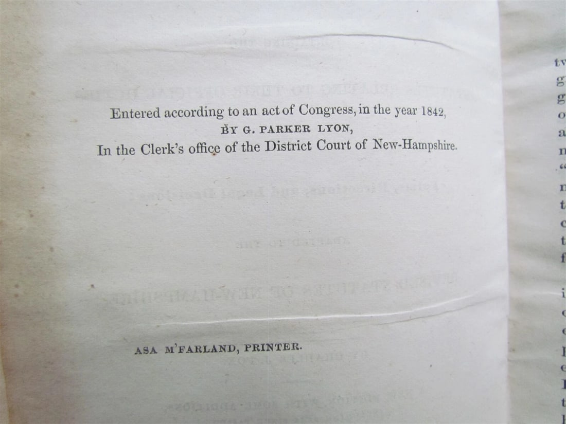 1847 GUIDE TO OFFICERS of TOWNS by CHARLES FOX antique NEW HAMPSHIRE AMERICANA - 2