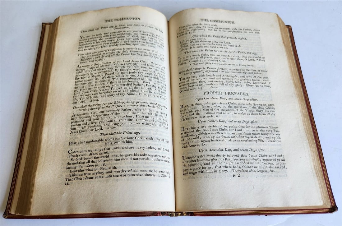 1807 BOOK of COMMON PRAYER ILLUSTRATED w/ PSALMS of DAVID antique in ENGLISH - 2