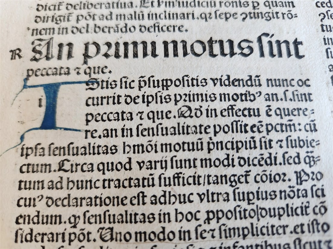 1489 INCUNABULA by JOHANNIS DE GERSON antique VELLUM BINDING OPERA MORALIA - 12