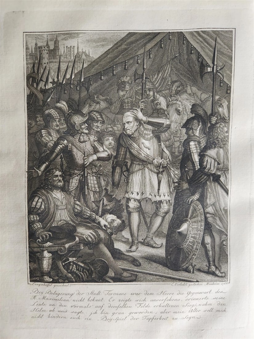 1785 LIVES & PORTRAITS of GREAT GERMANS antique ILLUSTRATED FOLIO - 3