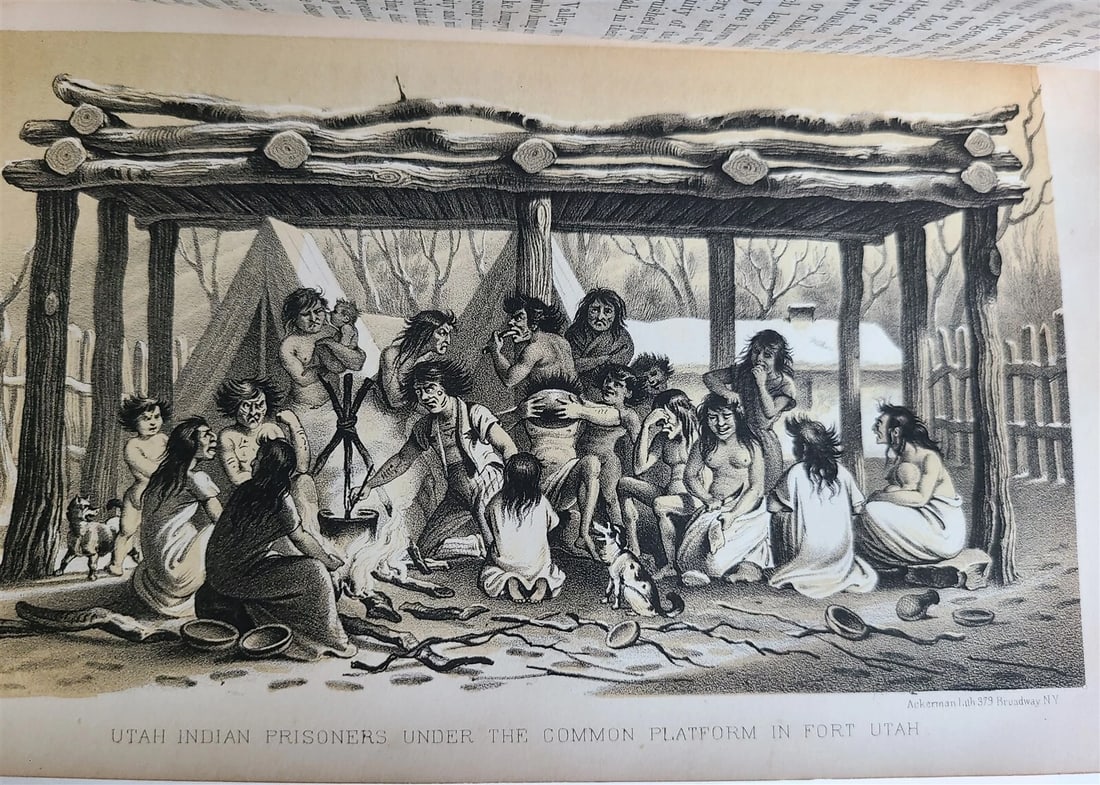 1852 EXPLORATION & SURVEY of VALLEY GREAT SALT LAKE of UTAH antique ILLUSTRATED - 4