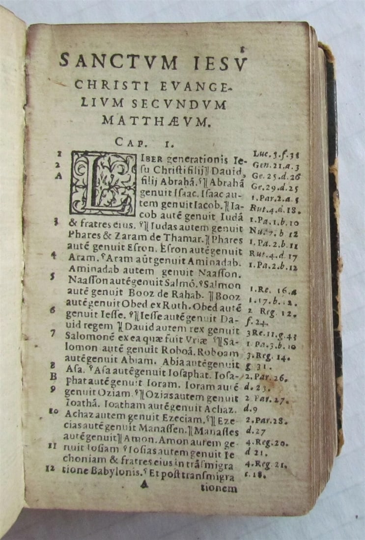 1584 BIBLE by Christopher PLANTIN BIBLIA LATINA antique NEW TESTAMENT - 5