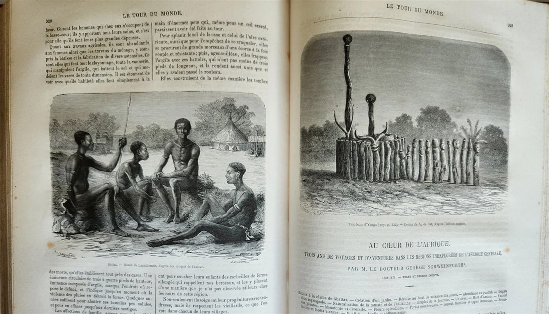 1874 HISTORY of VOYAGES ILLUSTRATED antique SOUTH AMERICA USA GREENLAND AFRICA - 7