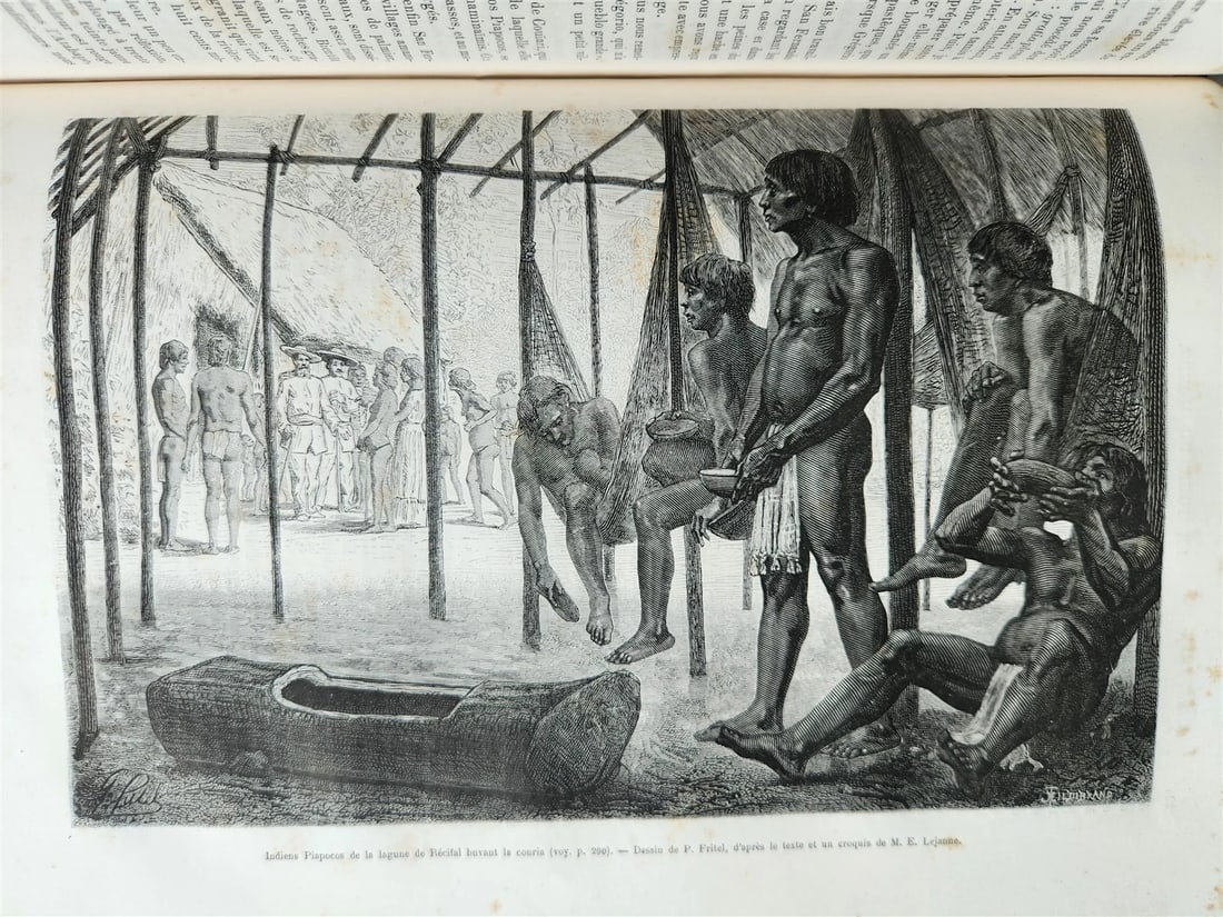 1882 HISTORY of VOYAGES ILLUSTRATED antique CAUCASUS VENEZUELA SYRIA BELGIUM - 5