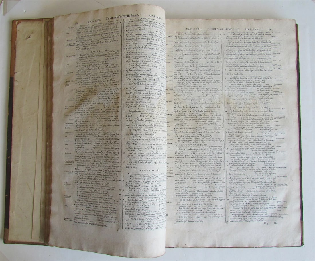 1584 GREEK BIBLE PLANTIN NEW TESTAMENT antique RARE 16th CENTURY FOLIO BIBLIA - 2