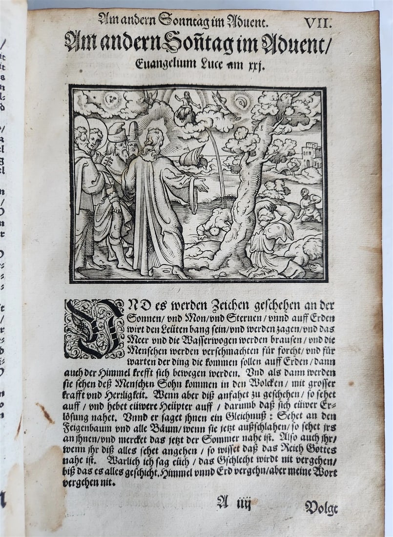 1586 BIBLE COMMENTARY by JOHANN WERNER in GERMAN antique ILLUSTRATED rare FOLIO - 2