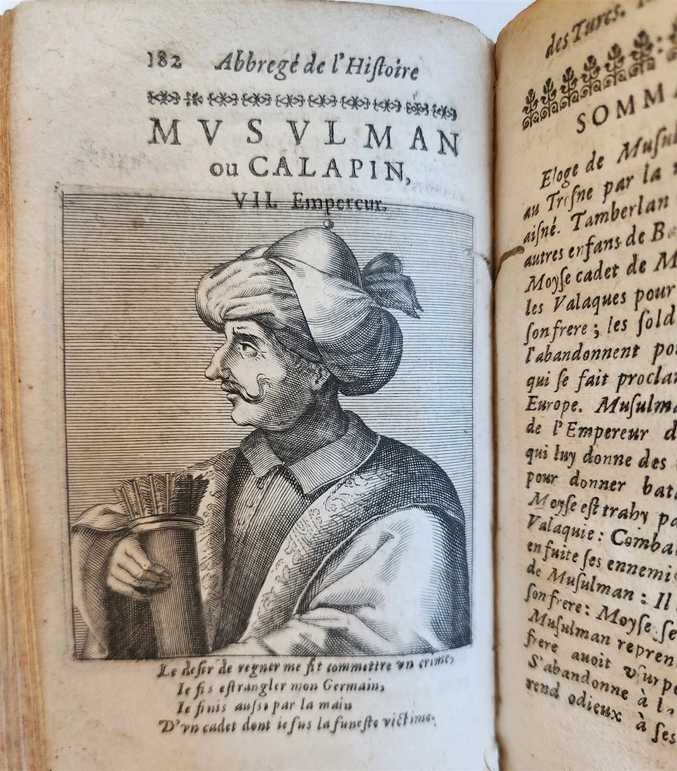 1665 HISTORY of TURKS antique ILLUSTRATED 2 VOLUMES 17th CENTURY - 8