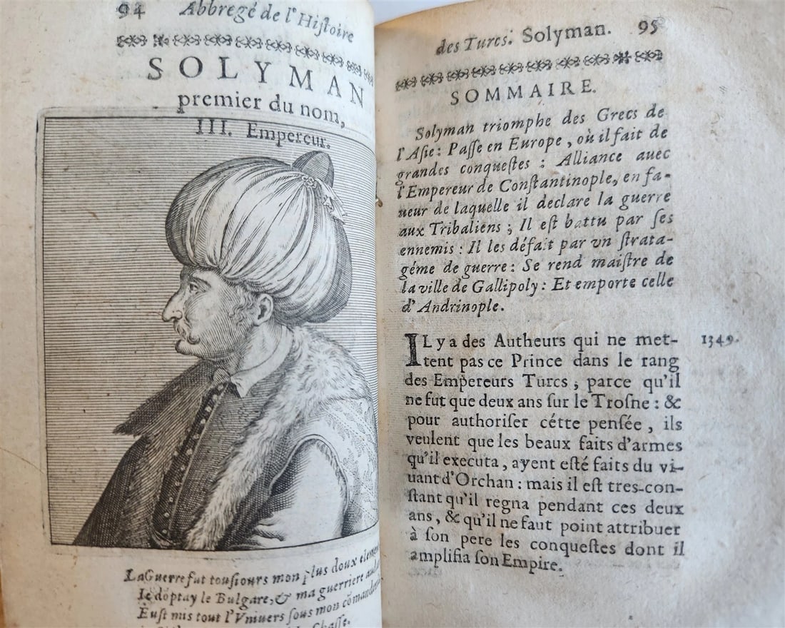 1665 HISTORY of TURKS antique ILLUSTRATED 2 VOLUMES 17th CENTURY - 3