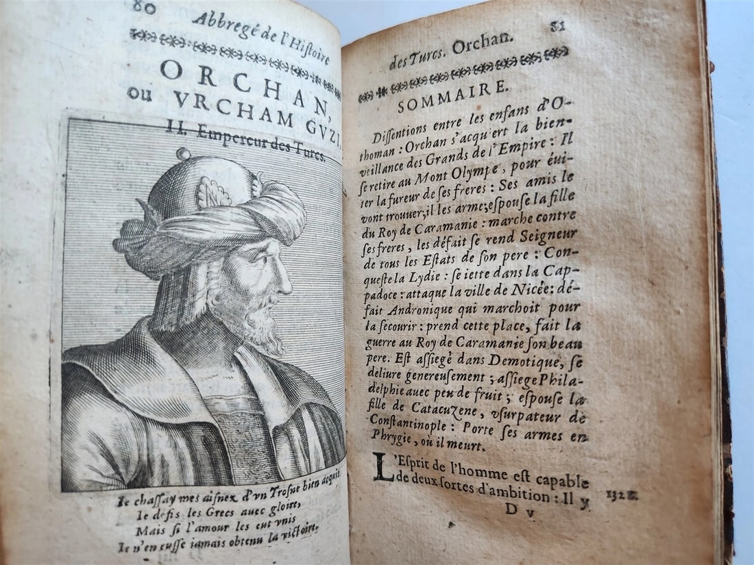 1665 HISTORY of TURKS antique ILLUSTRATED 2 VOLUMES 17th CENTURY - 4