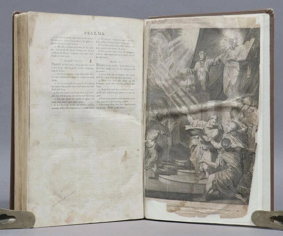 1798 BIBLE FIRST HOT PRESS EDITION LARGE FOLIO antique AMERICANA 18th cent. RARE: Title: 1798 BIBLE FIRST HOT PRESS EDITION LARGE FOLIO antique AMERICANA 18th cent. RARE Description: 1798 Folio Bible, First Hot Press Edition THE HOLY BIBLE Philadelphia: for John Thompson and Abraha