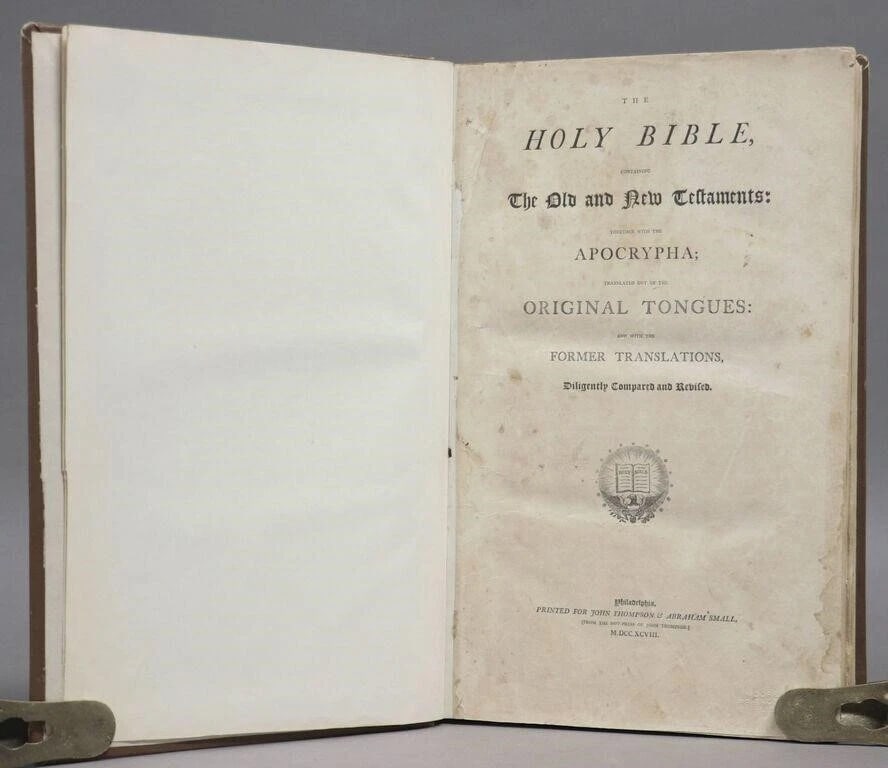 1798 BIBLE FIRST HOT PRESS EDITION LARGE FOLIO antique AMERICANA 18th cent. RARE - 3