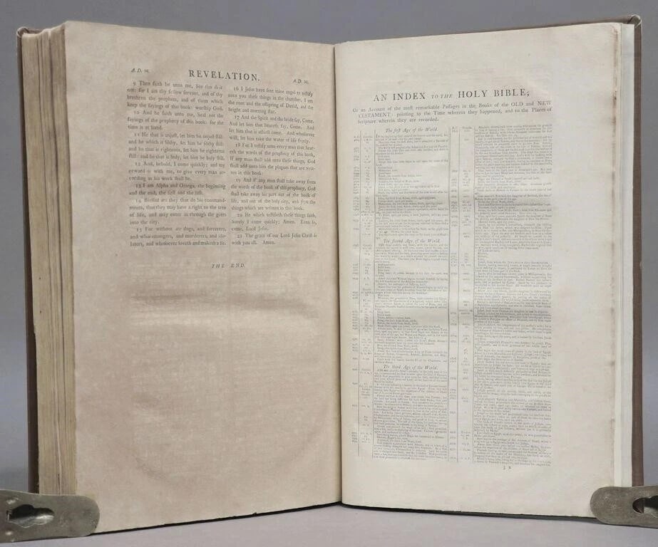 1798 BIBLE FIRST HOT PRESS EDITION LARGE FOLIO antique AMERICANA 18th cent. RARE - 7