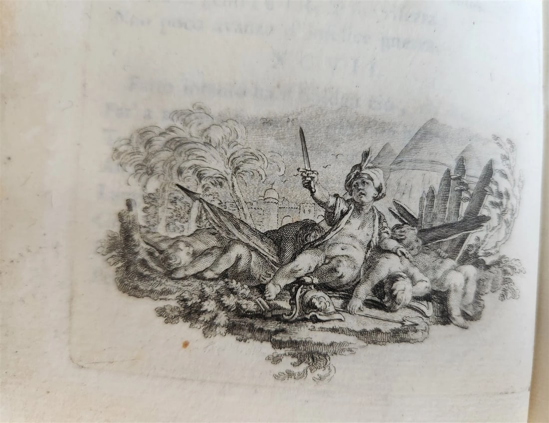 1792 GERUSALEMME LIBERATA by TORQUATO TASSO ITALIAN antique ILLUSTRATED 2 vols - 18