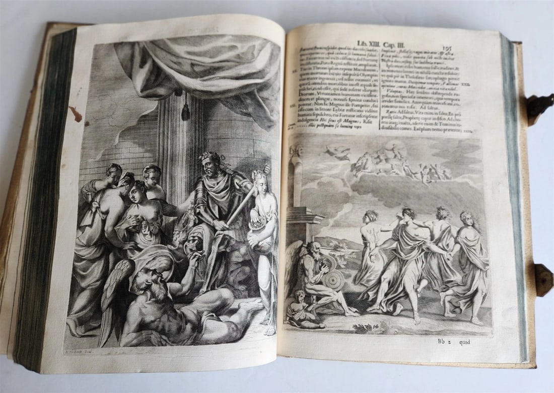 1673 SAXONY & BAVARIA HISTORY ILLUSTRATED FOLIO antique PIGSKIN BINDING - 11